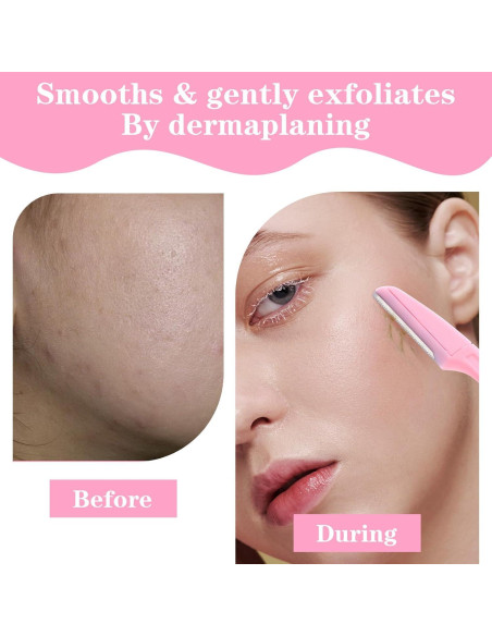 12 Cuchillas Plegables para Cejas Wanmu - Afeitado Facial Ergonómico