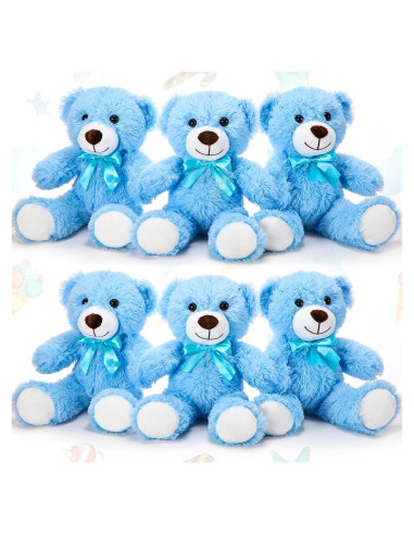 Ositos de Peluche Aoriher 6 Piezas Azul 35 cm Suaves