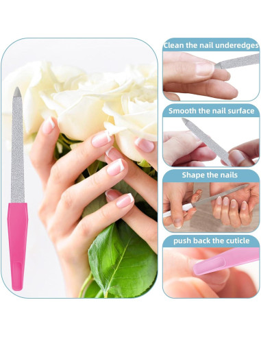 Juego de 6 Limadoras de Uñas de Acero Inoxidable TKYZMS