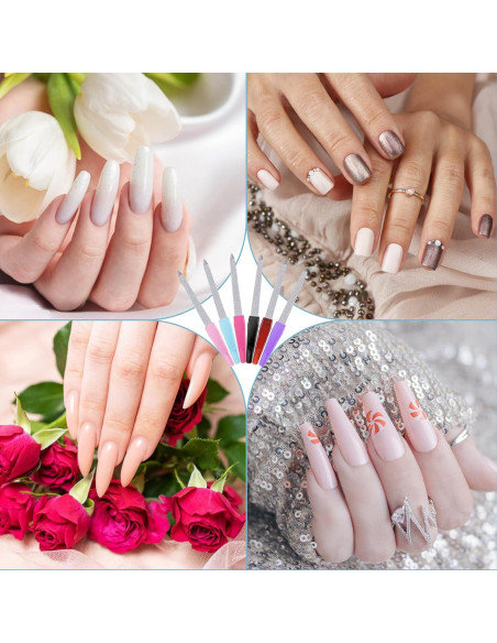 Juego de 6 Limadoras de Uñas de Acero Inoxidable TKYZMS