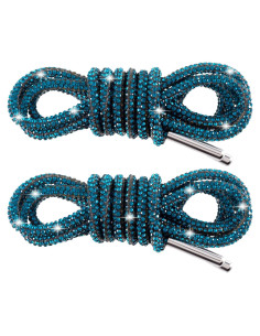 Cintas de Zapato de Strass PAGOW 120cm Azul Pavo Real