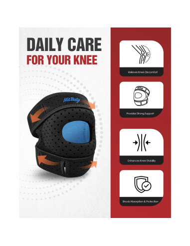 Férula para Rodilla MITBUTY - Soporte Ajustable con Almohadilla de Gel