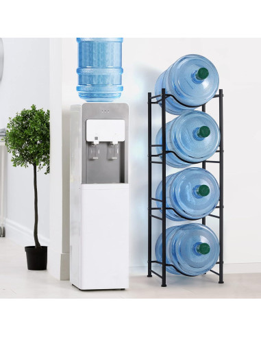 Soporte para Jarras de Agua 5 Galones Smusei 4 Niveles Negro