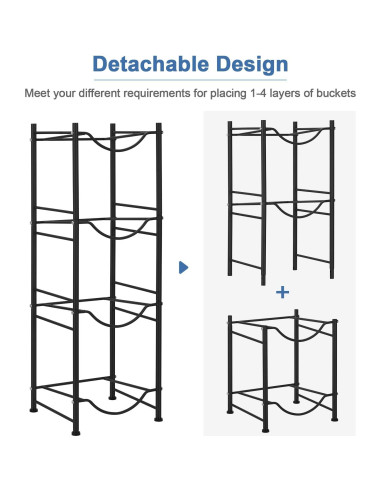 Soporte para Jarras de Agua 5 Galones Smusei 4 Niveles Negro