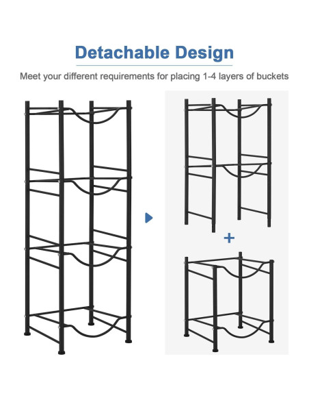 Soporte para Jarras de Agua 5 Galones Smusei 4 Niveles Negro