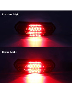 Luz Trasera LED MFC PRO para Motocicleta 25 LEDs Humo 12V 2