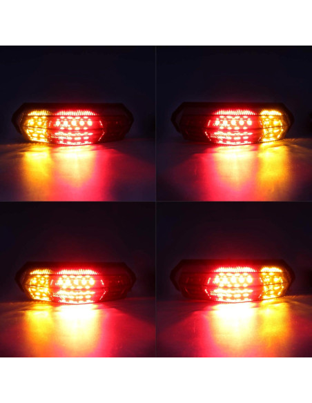 Luz Trasera LED MFC PRO para Motocicleta 25 LEDs Humo 12V