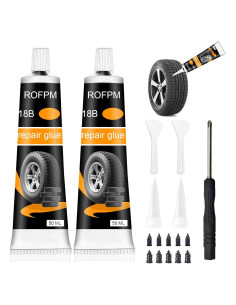 Kit de Reparación de Neumáticos ROFPM - 2 Botellas de Pegamento