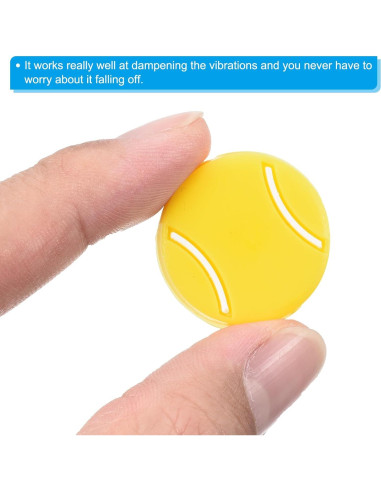 Amortiguador de Vibraciones PATIKIL para Raqueta de Tenis - Silicona Amarillo