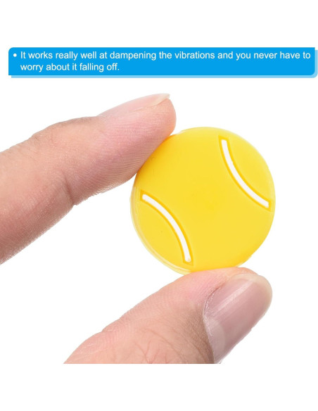 Amortiguador de Vibraciones PATIKIL para Raqueta de Tenis - Silicona Amarillo