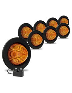 Luces Beehive LED 2.5" Ámbar True Mods - 8 Piezas Impermeables