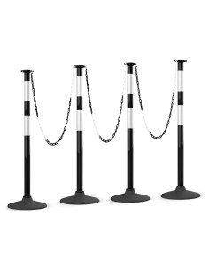 Postes Delineadores de Tráfico HiGiant 86 cm 4 Piezas con Base de Caucho