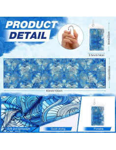 Toallas de Enfriamiento Frienda 6 Pcs Microfibra 101.6x30.5cm 2