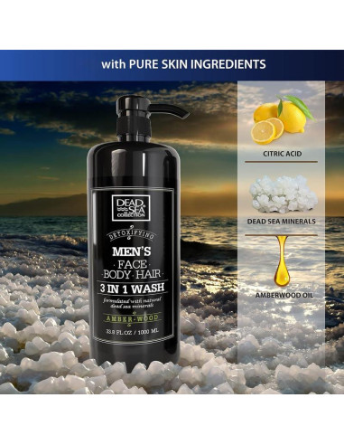 Gel de Ducha 3 en 1 Colección del Mar Muerto 2000 ml Hombres