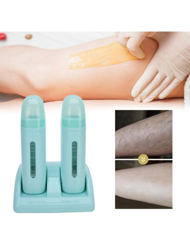 Kit de Eliminación de Vello HURRISE con Calentador de Cera Doble 100ml