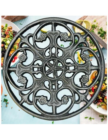 Trivet Redondo de Hierro Fundido MAI - Soporte Caliente 19 cm