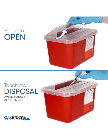 Contenedor Desechos Cortantes Oakridge 1 Galón 24 Unidades