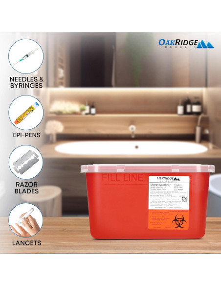 Contenedor Desechos Cortantes Oakridge 1 Galón 24 Unidades