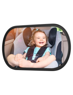 Espejo de Coche para Bebés BOEYOS BM100 Negro 360 Ajustable