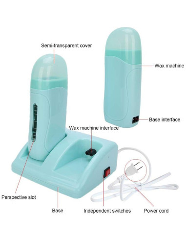 Kit de Eliminación de Vello HURRISE con Calentador de Cera Doble 100ml