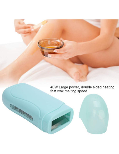 Kit de Eliminación de Vello HURRISE con Calentador de Cera Doble 100ml