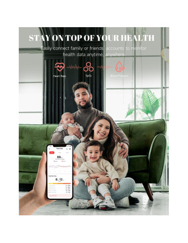 Anillo Inteligente Luxelle Fitness Monitor Sueño Frecuencia Cardíaca