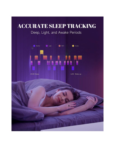 Anillo Inteligente Luxelle Fitness Monitor Sueño Frecuencia Cardíaca