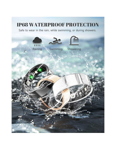 Anillo Inteligente Luxelle Fitness Monitor Sueño Frecuencia Cardíaca