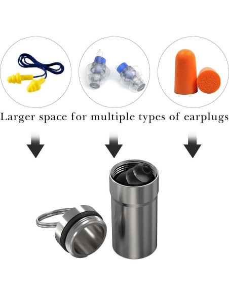 Estuche de Transporte para Tapones de Oídos Adorila - 4 Paquetes, Impermeable