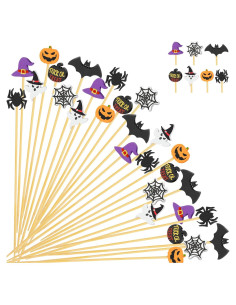 Palillos de cóctel de Halloween DOUDOULE 11.9 cm 100 piezas