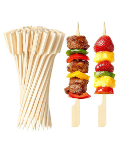 300 Pinchos de Bambú BOWXUR 12 cm para Aperitivos y Cócteles
