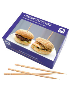 Palillos de Dientes Kokeshi 1500 pcs 10 cm AZUL TOP Bambú