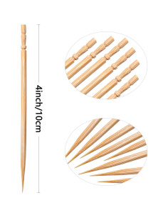 Palillos de Dientes Kokeshi 1500 pcs 10 cm AZUL TOP Bambú 2