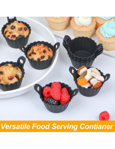 Juego de 12 Tazas de Silicona KOLUTI para Hornear - Antiadherente