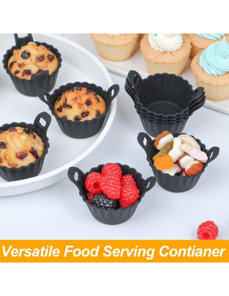 Juego de 12 Tazas de Silicona KOLUTI para Hornear - Antiadherente