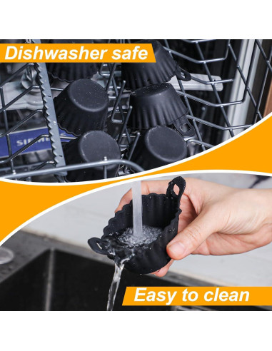 Juego de 12 Tazas de Silicona KOLUTI para Hornear - Antiadherente