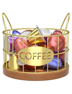 Soporte para cápsulas de café APOIMNA Oro 12.7x12.7x12.2 cm