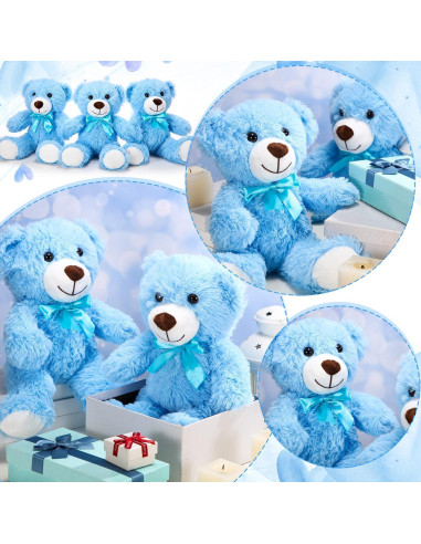 Ositos de Peluche Aoriher 6 Piezas Azul 35 cm Suaves