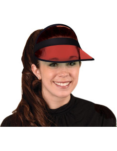 Viseras de Plástico Rojo Claro Beistle S60313-RAZ6 - 6 Piezas 2