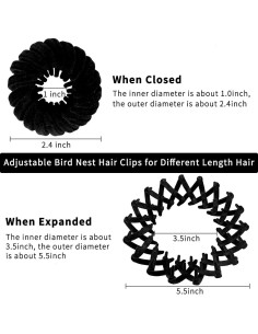 3 Clips Mágicos para Cabello en Nido de Pájaro Lakoiwo 2
