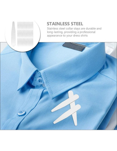 36 Soportes de Collar de Acero Inoxidable PartyKindom 5.6x1cm