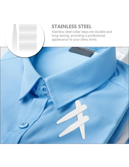 36 Soportes de Collar de Acero Inoxidable PartyKindom 5.6x1cm