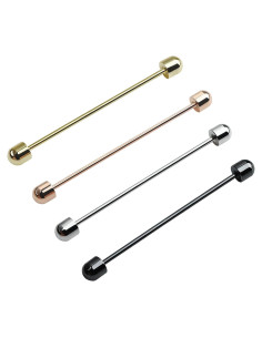 Conjunto de 4 Pinzas de Corbata y Barra de Cuello ViVDuo