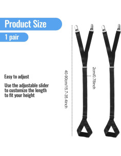Soportes de Camisa Ajustables Antideslizantes para Hombre - 1 Par 2