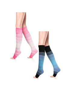 Calcetines de Compresión Abiertos Geyoga 15-25 mmHg Talla Grande