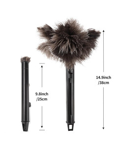 Plumero Retráctil FeelfunFeather de Plumas de Avestruz 38 cm 2