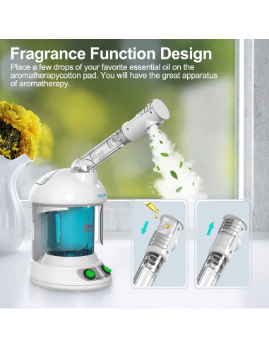 DENFANY Vaporizador 2 en 1 para Cabello y Cara Azul