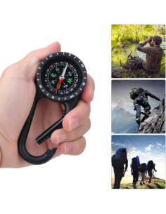 Brújula de Carabiner Kuuleyn Mini Aleación Zinc 11x4.5cm 2