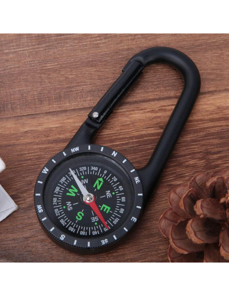 Brújula de Carabiner Kuuleyn Mini Aleación Zinc 11x4.5cm