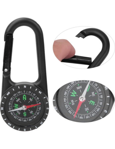 Brújula de Carabiner Kuuleyn Mini Aleación Zinc 11x4.5cm